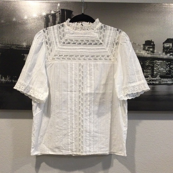 Sezane ELISABETTA BLOUSE Ecru - Picture 4 of 9